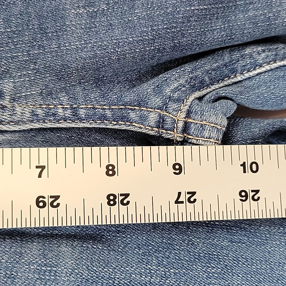 Paige Verdugo Ankle Jeans Wash Rugged Fray Hem Med. Wash Size 28 - Picture 10 of 16